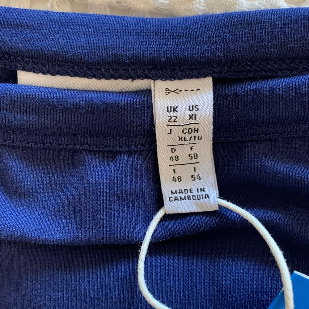 Adidas Originals Retro Blue White stripe & Logo Sporty Mini Skirt XL NWT - Picture 4 of 14